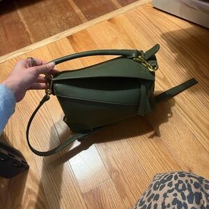 Green Leather Women's Bag